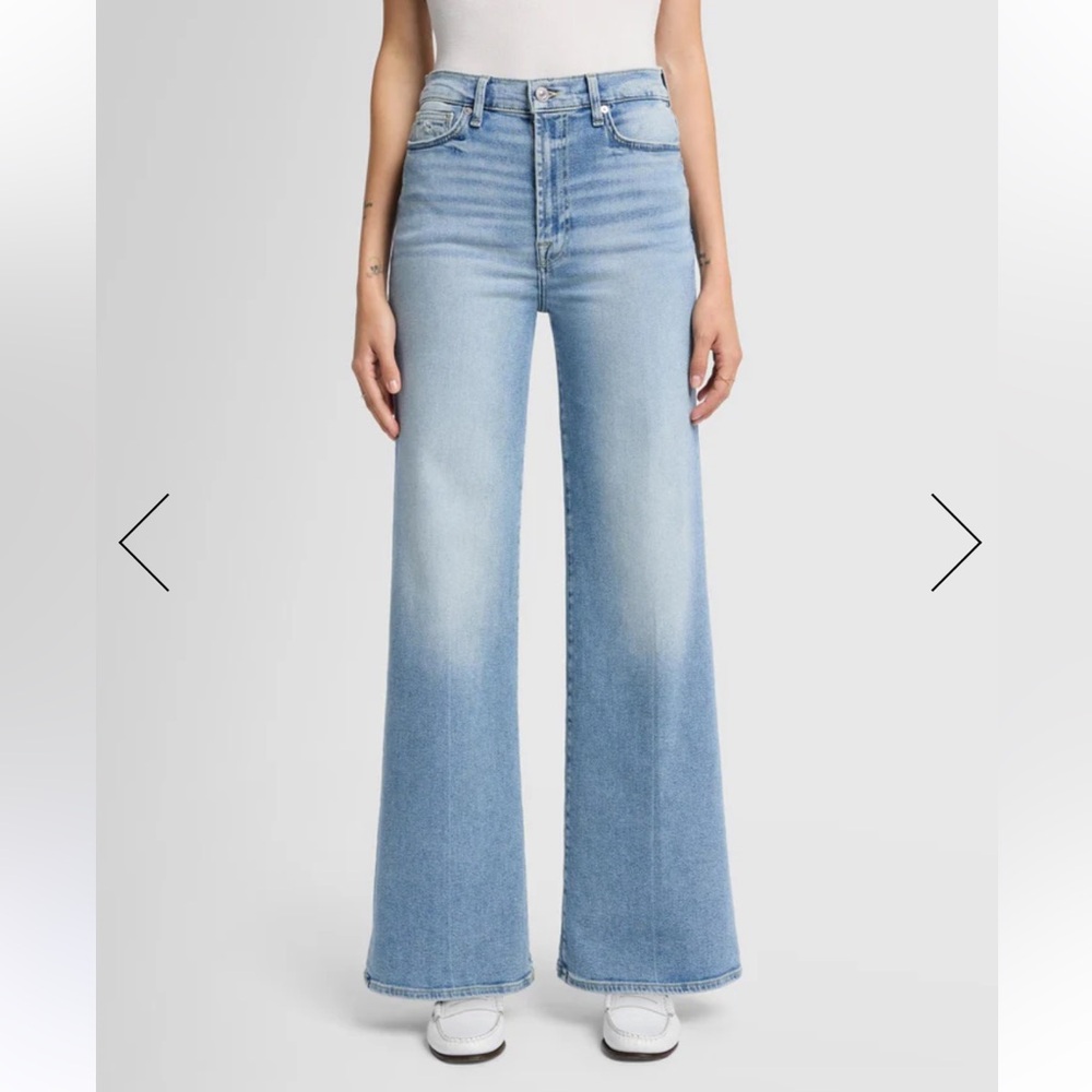 7 For All Mankind Blue High Rise Jeans LUXE VINTAGE ULTRA HIGH RISE JO